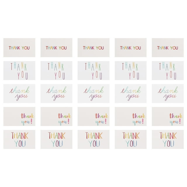 MasteelfCA 150Pcs Thank You Cards Festive Greeting Cards Chic Blessing Gift Greeting Cards