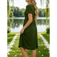thumbnail image 2 of Women's Summer Dress Casual Short Sleeve Dress with Pockets, 2 of 5