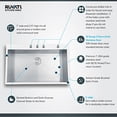 thumbnail image 5 of Ruvati 33 x 22 Inch Drop-in Topmount 16 Gauge Zero-Radius Stainless Steel Kitchen Sink Single Bowl - RVH8001, 5 of 5
