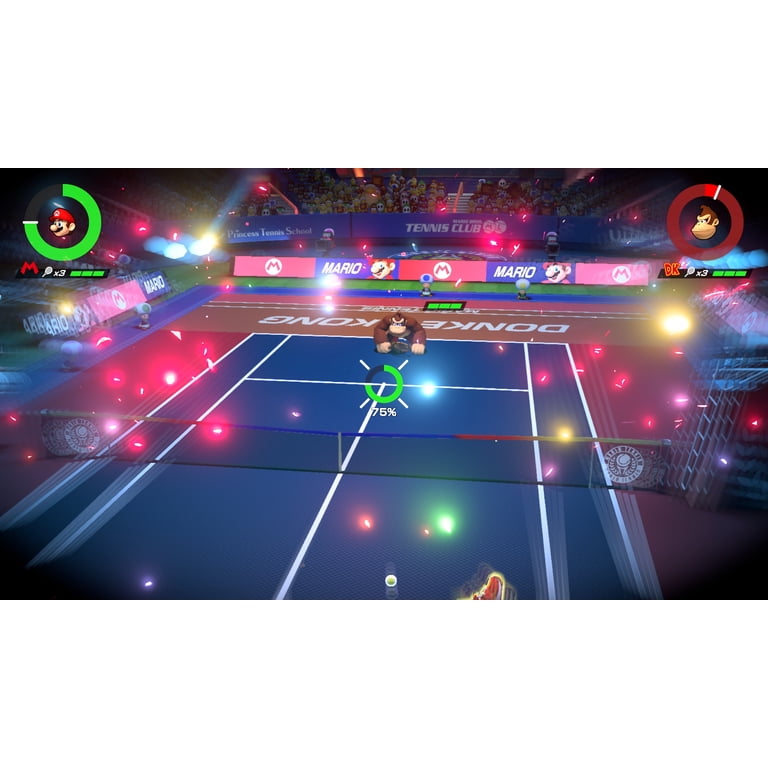 Nintendo Switch Console, Neon Blue & Neon Red with Mario Tennis