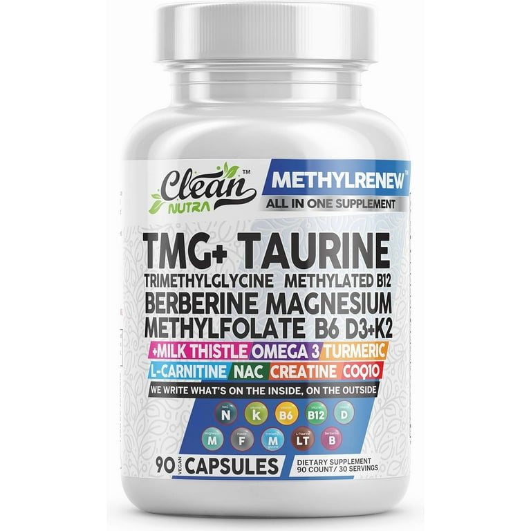 does l carnitine cause constipation Clean Nutraceuticals Methylated Multivitamin, TMG, Taurine, Omega 3,  Turmeric, B Complex