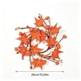 thumbnail image 3 of geerera Fall Maple Leaf Candle Ring with Berries, Artificial Autumn Mini Wreath for Pillar Candles, Rustic Harvest Tabletop Centerpiece for Thanksgiving Home, 3 of 7