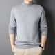 thumbnail image 4 of Suéter de punto de color sólido de boutique de cuello alto medio de otoño e invierno para hombres, suéter casual de moda para hombres, 4 of 6