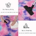 thumbnail image 2 of Lochas Fluffy Rugs Fuzzy Carpet Soft Modern Shaggy Area Rug for Bedroom Living Room Bedside Nursery Home Decor,2.6'x5.3',Rainbow Hot Pink, 2 of 7