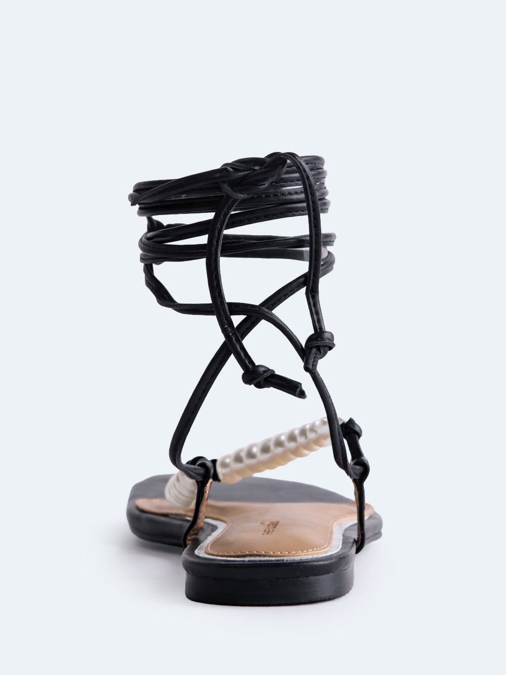 Free Assembly Women's Beaded Wrap Sandals