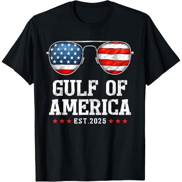 Gulf of USA America Since 2025 - Camiseta de sol roja y azul
