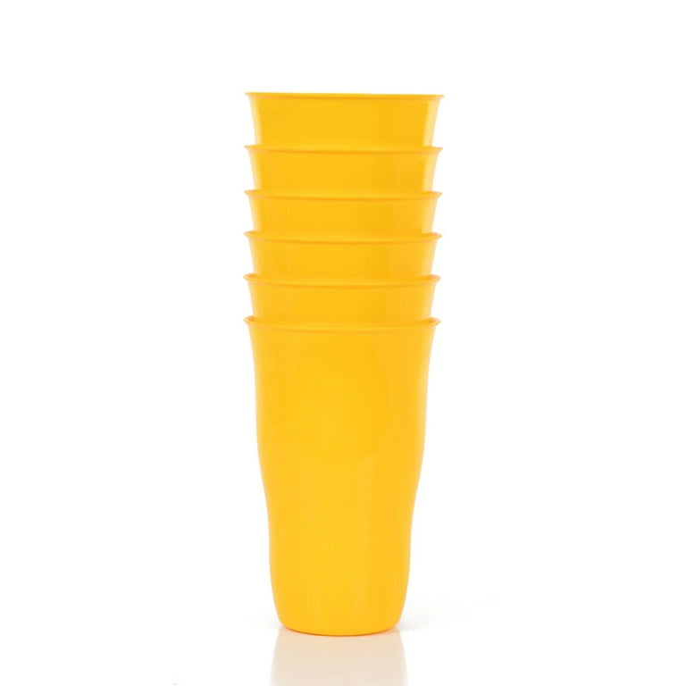 Plastic Cups 21 Ounce Tumbler (Pack of 6, Assorted Colors)