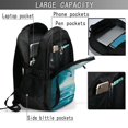 thumbnail image 4 of Disketp Turquoise Ocean Reflection Travel Laptop Backpack, Laptops Backpack with USB Charging Port, Water Resistant Computer Bag Gift for Men & Women, 4 of 7