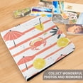 thumbnail image 4 of FORMRS 3 Ring Photo Album 4"x6" Self Adhesive Large Capacity PU Leather Cover, Striped Crab, 4 of 8