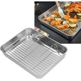 thumbnail image 3 of ABCISI Roasting Pan, Rectangular Heavy Duty Turkey Roasting Baking Broiler Oven Pan with Rack and Handle for Oven,High Sided Easy to Clean, Roast Tray for Chicken, Vegetable, Lasagna(23.5 *17.5 *5CM), 3 of 12