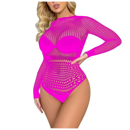 Yuhangmm Women s Sexy Underwear Backpack Solid Color Sexy Long Sleeved Jumpsuits Stockings for Women Lingerie plus Size