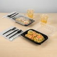 thumbnail image 4 of Thermo Tek 24 oz Black Plastic Clamshell Container - Microwavable - 9" x 6" x 3" - 50 count box, 4 of 11