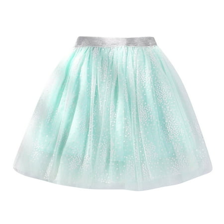 

kpoplk Tutu Skirts for Toddler Girls Summer Kids Skirts For Girls Princess Tutu Short Skirt Pettiskirt Girls Clothing(Blue)