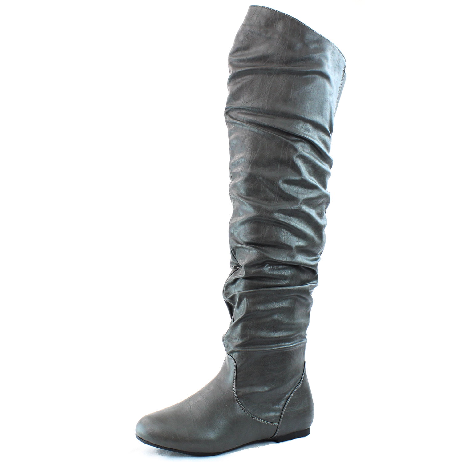grey slouch boots flat