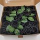 thumbnail image 4 of White Rosas de espuma de flores artificiales con tallos-decoraciones de mesa de fiesta negro, 4 of 5