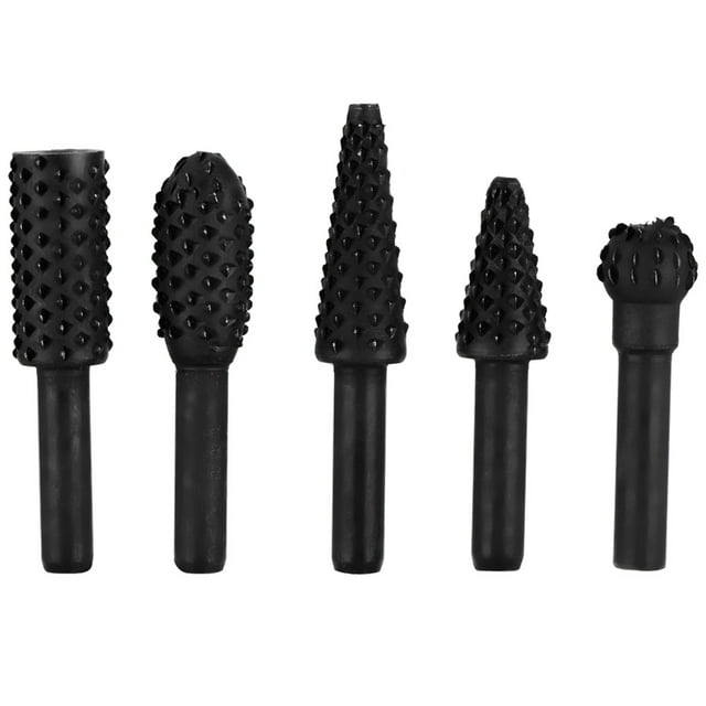 Single Cut Rotary Burr,5Pcs Carbon Steel Rotary Rotary File Woodworking Tool Best in its Class