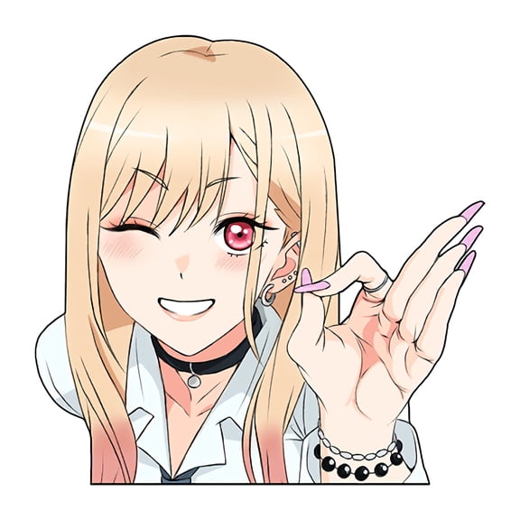 EARLFAMILY 5.1 Inch Personalized Kitagawa Marin Car Sticker Anime Decal for Truck Bumper Motorcycle Windshield Waterproof Decoration