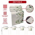 thumbnail image 5 of Eucalyptus Leaf Short Table Runner 48 Inches Long,Watercolor Green Plant Vintage Country Cotton Linen Table Runners Dresser Scarves,Tabletop Scarf Furniture Cover for Home Dinner Party Decor 13"x48", 5 of 8
