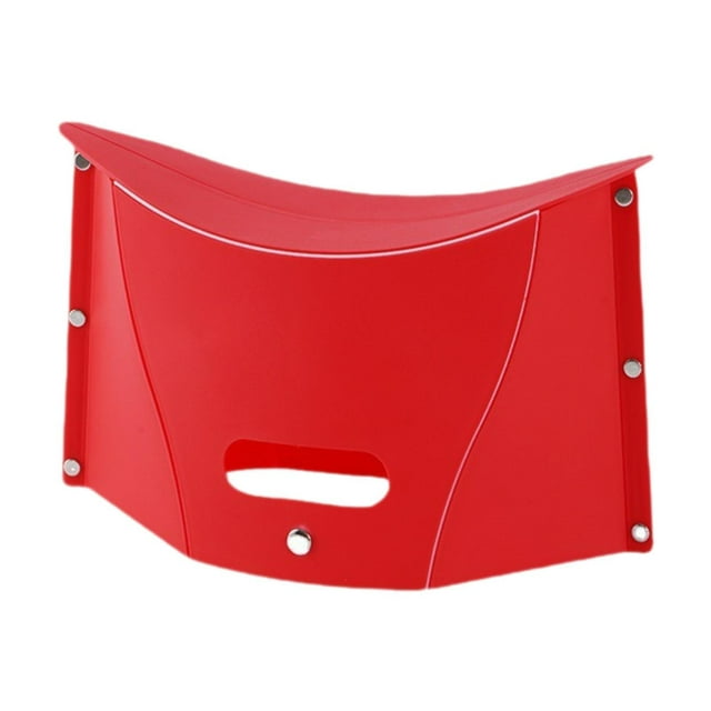 jinwen Tabouret Pliant Portable Panier Tabouret en Plastique Pliable pour BBQ Magasinage Randonnée Rouge