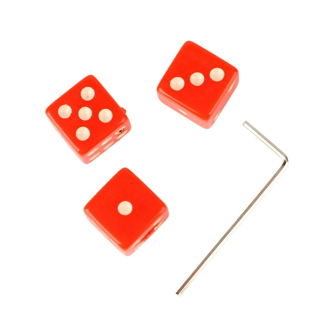 Boutons de Contrôle de Volume de Guitare, Boutons de Tonalité de Volume de Forme de dés d'Usure 3PCS avec 1 Clé pour Guitare Électrique Noir, Rouge, Blanc