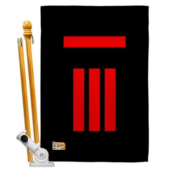 Americana Home & Garden AA-ST-HS-148015-IP-BO-D-US18-AG 28 x 40 in. Master Slave Pride Inspirational Support Impressions Decorative Vertical Double Sided House Flag Set & Pole Bracket Hardware Flag Se