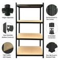 Garage Shelving Units Black 4 Tier Super Strong Heavy Duty Storage