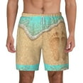 thumbnail image 3 of Uemuo Beach Footprint Pattern Mens Swim Trunks Quick Dry Board Shorts with Mesh Lining, Stretch Beach Shorts Quick Dry No-Chafing Board Shorts-Large, 3 of 9