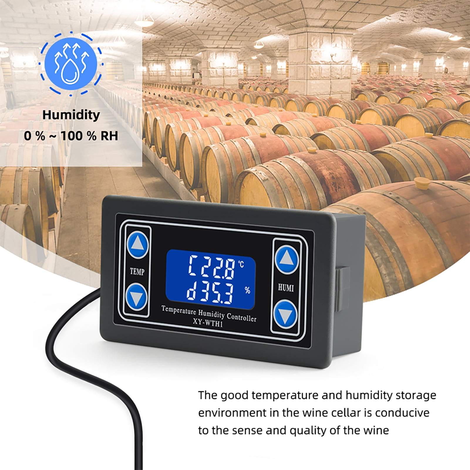 Humidistat Digital Temperature Humidity Controller Temperature Humidity Meter Intelligent Thermostat Humidistat