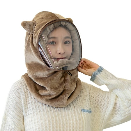 

Dadaria Fedora Hats for Women Flannel Winter Hats Set Warm Cap With Transparent Fogless Protective For Cycling Coffee Women