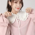 thumbnail image 4 of Solid Neckline Collar Shoulder Clothes Accessory White, 4 of 6