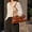 186#Brown, variant on Oil Wax Leather Women Shoulder Baguette Handbag,Minimalist Underarm PU Purse,For Daily Office Commute Shopping Outfit Matching With Large Capacity To Hold Phone Wallet Cosmetics Daily Essentials