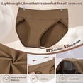 thumbnail image 5 of MecTo Women's Cotton High Cut Underwear 5 Pack Soft Breathable French Cut Panties, 5 of 6