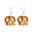 thumbnail image 1 of Juguetón pan de acrílico Pendientes caprichosa plana 2D Diseño Joyería del partido para las mujeres, 1 of 7