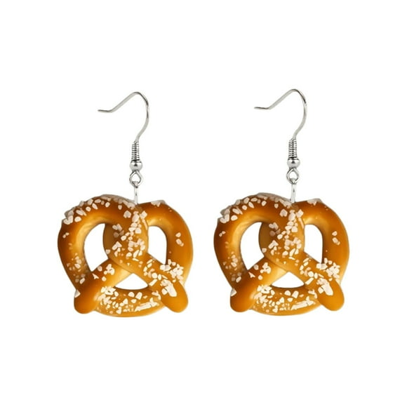 Pendientes acrílicos de pan divertido, diseño plano y caprichoso en 2D, joyas de fiesta para mujer