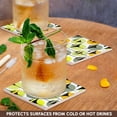 thumbnail image 3 of 3drose, Atomic Fifties Inspired Martinis in Grey, Lime, Cream, and Yellow, Set of 4 Ceramic Tile Coasters, 3 of 7