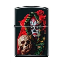 Zippo Lighter- Day of The Dead Sugar Skull Black Matte Windproof Lighter #Z5250