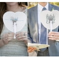 thumbnail image 5 of Sky Blue Abanicos de papel para boda, 24 Uds., abanicos de papel blanco en forma de corazón, abanico de bolsillo plegable Compatible con relleno de bolsa de fiesta de recuerdo de, 5 of 5