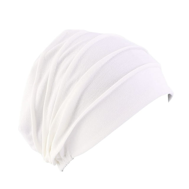 Sonducket Sombreros elásticos de pila, gorros de capó, gorros informales de temporada para otoño e invierno, turbante clásico ajustable de Color Sombreros Blanco Sonducket AP011167-02