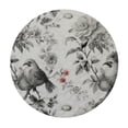thumbnail image 4 of Black and White Fitted Round Tablecloth, Floral Pattern Inspired New Art, All Around Elastic, 4 of 8