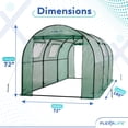thumbnail image 2 of Plexalife Deluxe Walk-In Tunnel Greenhouse with Green Cover, 2 of 8