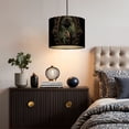 thumbnail image 5 of Gothic Linen Drum Lampshades Black Rose Gothic Ornate Vintage Frame Elegant Dark Flower 13"x13"x10" Light Shade for Table Lamps Floor Lamp Shades Lampshade Replacement Assembly Required, 5 of 8