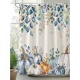 thumbnail image 2 of Fsddascl Thanksgiving Pumpkin Shower Curtain Set - Extra Long 72" x 96" Washable Bathtub Curtain with 12 Hooks, Fall Eucalyptus Autumn Leaves Beige Waterproof Fabric Shower Curtains for Bathroom, 2 of 6