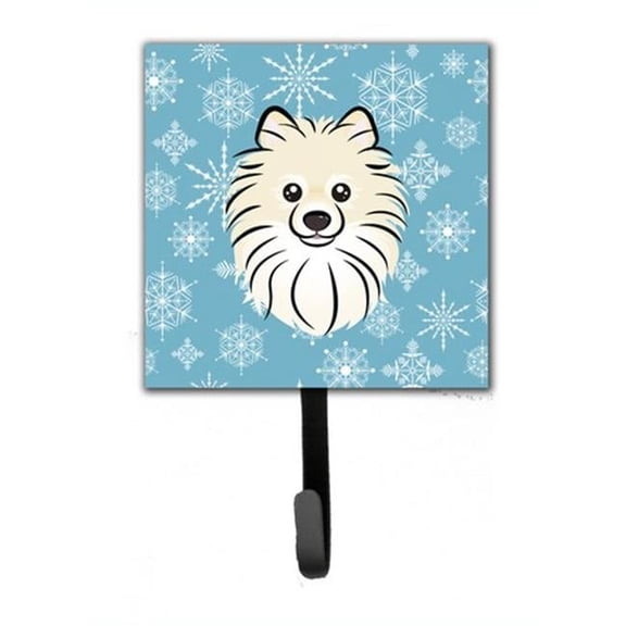 Carolines Treasures BB1641SH4 Snowflake Pomeranian Leash & Key Holder