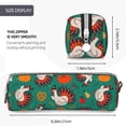 thumbnail image 3 of Fotbe Cartoon Turkey Pattern Leather Pencil Case, Pencil Pouch with Durable Zipper, Compact and Stylish Organizer for Stationery, Art Supplies, Travel Essentials, 3 of 7