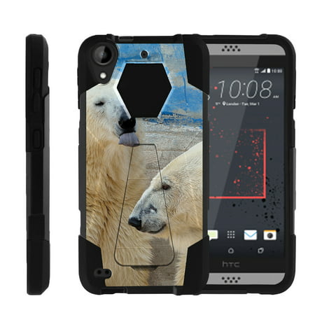 HTC Desire 530 | Desire 630 Shock Fusion Heavy Duty Dual Layer Kickstand Case -  Polar Bear