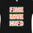 thumbnail image 4 of Inktastic Peace Love Music Quote Girls Toddler T-Shirt, 4 of 5
