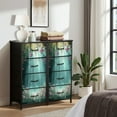 thumbnail image 6 of Boho Dresser for Bedroom with 4 Storage Drawers Surreal Watercolor Forest Glade Butterflies Dressers Chest of Drawers Steel Framed Fabric Closet Organizers for Entryway, 6 of 7