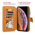 thumbnail image 3 of iPhone XS Max Wallet Case, 2018 iPhone XS Max Leather Cover, Njjex Leather Zipper Detachable Magnetic 8 Card Slots Money Pocket Clutch Cover Lanyard For iPhone XS Max 10S Max 6.5" Gift Box Package, 3 of 10