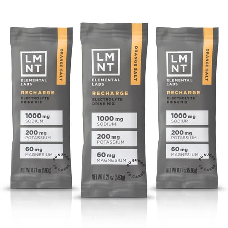 LMNT Electrolyte Drink Mix | Hydration Powder | Keto & Paleo | No Sugar  No Artificial Ingredients | Orange Salt | 30 Stick Packs