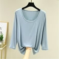 thumbnail image 2 of Birdeem Womens Oversized Summer Solid Color Short Sleeved Round Neck Loose Top, 2 of 12